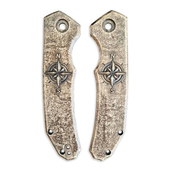 CIVIVI Brazen maple handle scales - Compass / hand-painted