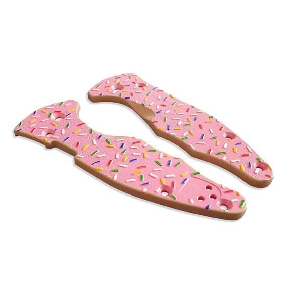 Spyderco Yojimbo 2 maple handle scales - Donut / hand-painted