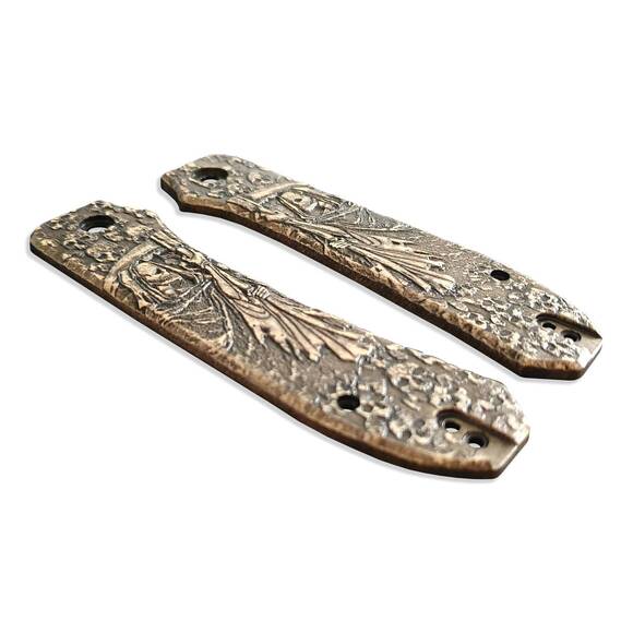 WE Knife Big Banter maple handle scales - Grim Reaper / hand-painted