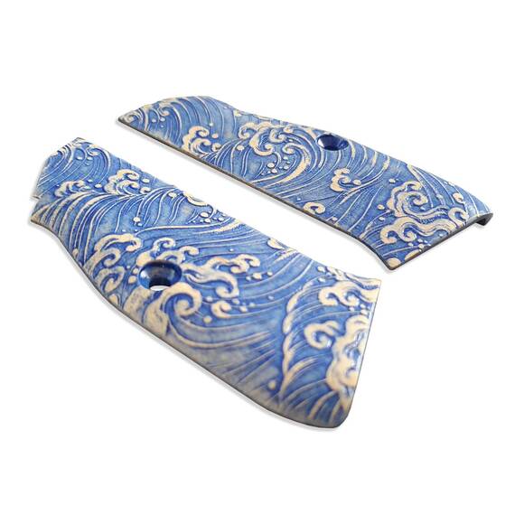 CZ Shadow 2 Maple Grips - Japan Wave / Hand-painted