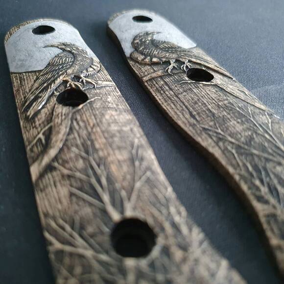Moon Raven - Fällkniven F1X, F1XB Knife Scales by Svechnikov Knives