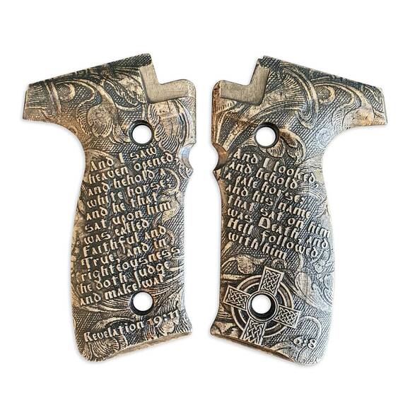 Zastava CZ 99 maple grips - Revelation 19:11-6:8 / hand-painted