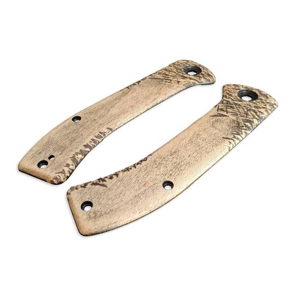CIVIVI Riffle maple handle scales - Scratches / hand-painted