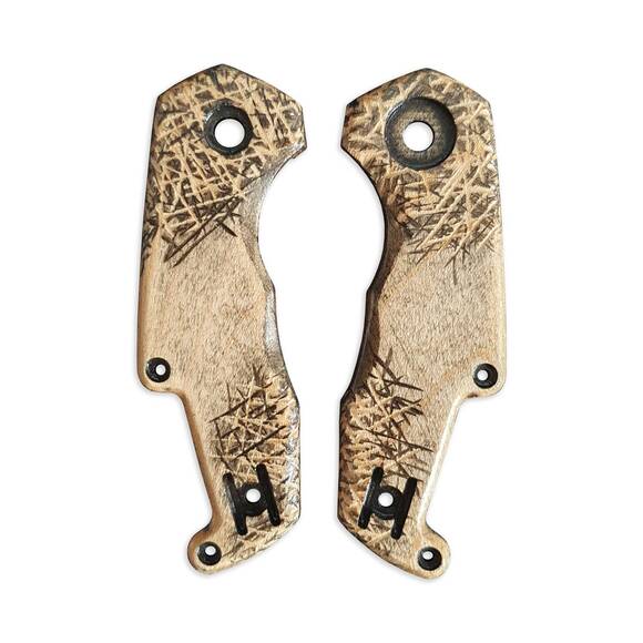 MKM Isonzo maple handle scales - Scratches / hand-painted