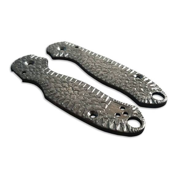 Shark Teeth Black - Spyderco Para 3 Knife Scales by Svechnikov Knives