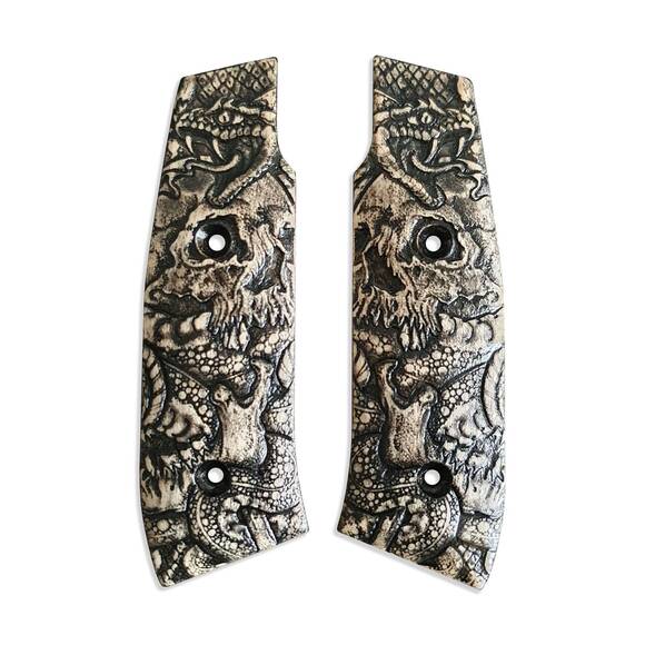 Laugo Arms Alien maple grips - Skull Snake / hand-painted