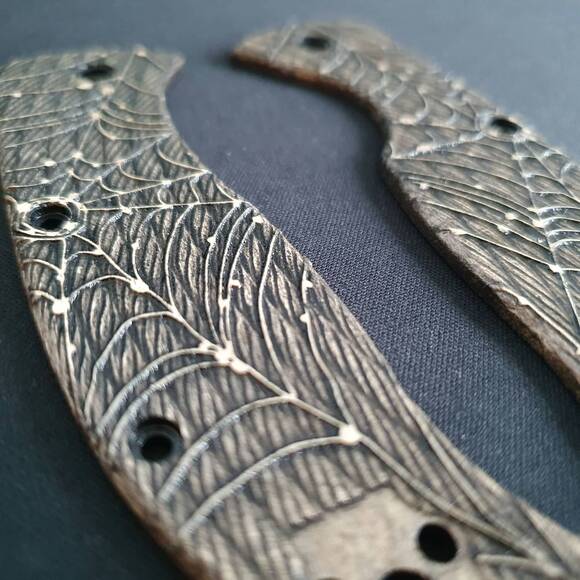 Spider Web Clip Down - Spyderco Tenacious Knife Scales by Svechnikov Knives