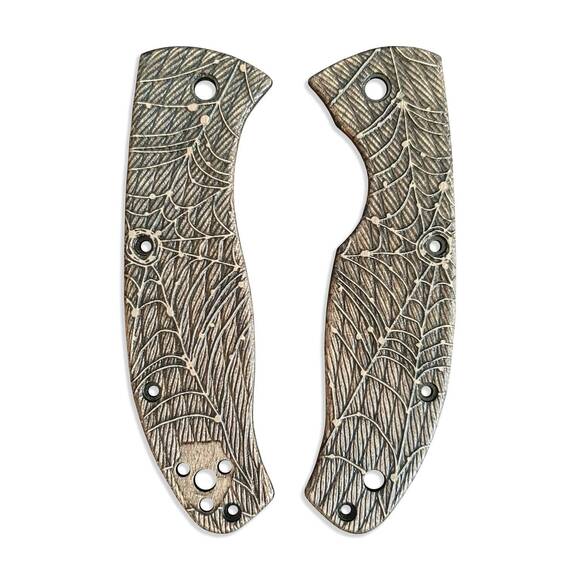 Spider Web Clip Down - Spyderco Tenacious Knife Scales by Svechnikov Knives