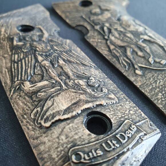 Beretta 92X, M9A3, M9A4 Maple Grips - St Archangel Michael / Hand-painted