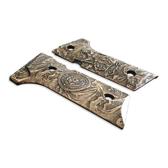 Beretta 92X, M9A3, M9A4 Maple Grips - United States Navy X Poseidon / Hand-painted