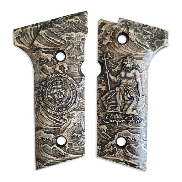 United States Navy X Poseidon - Beretta 92X, M9A3, M9A4 Grips