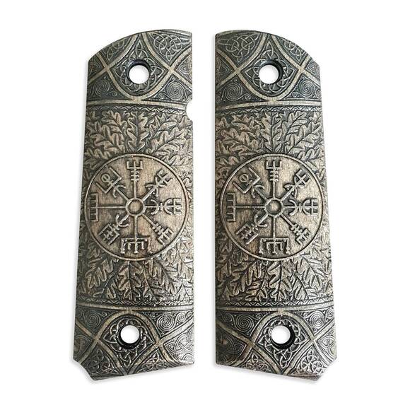 Vegvisir Dark - 1911 Full Size Government Grips