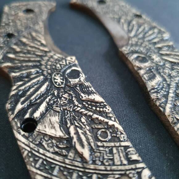 War Chief - Spyderco Endela Knife Scales by Svechnikov Knives