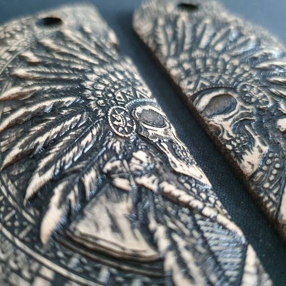 Star Model BM 9 Maple Grips - War Chief / Hand-painted