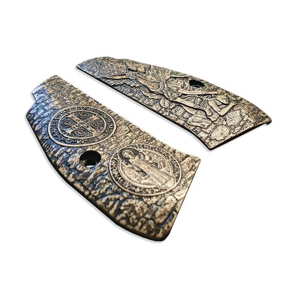Archangel Michael X Saint Benedict Medal - CZ Compact 75, 75D, 75 P-01, PCR Grips
