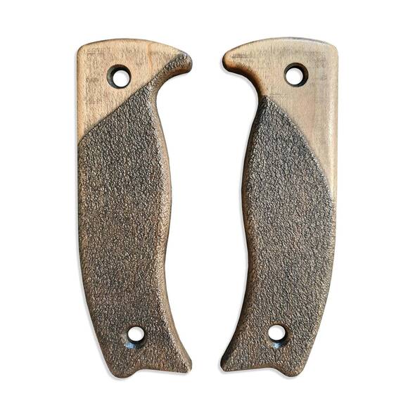 ESEE Model 5/6 maple handle scales - Asphalt / hand-painted