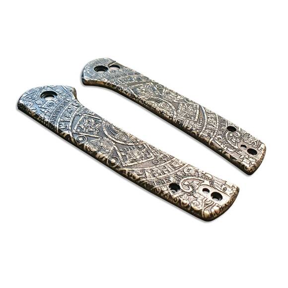 CIVIVI Conspirator maple handle scales - Aztec / hand-painted