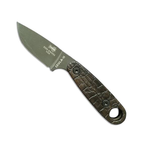 ESEE Izula 2 maple handle scales - Burned / hand-painted