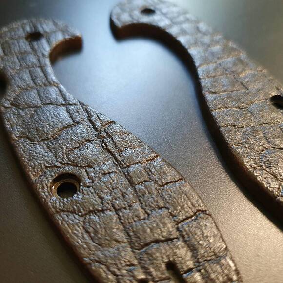 Burned - Spyderco Sliverax Knife Scales by Vladimir Svechnikov