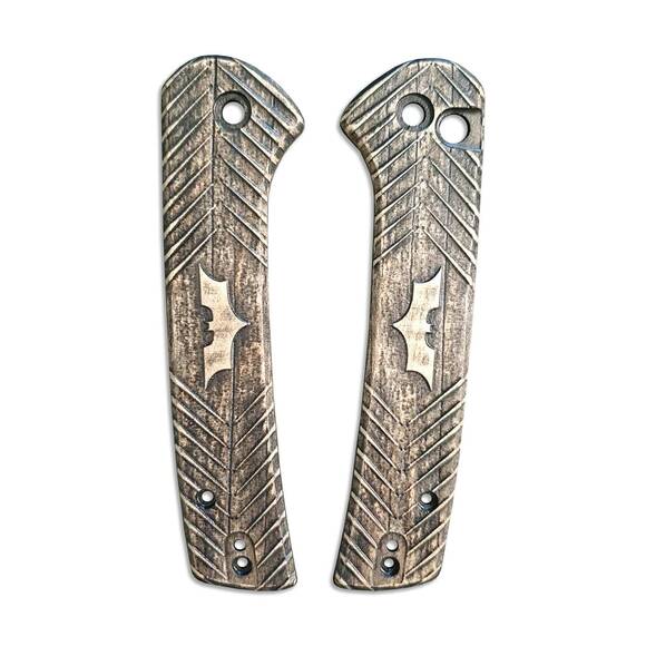 CIVIVI Conspirator maple handle scales - Dark Knight / hand-painted