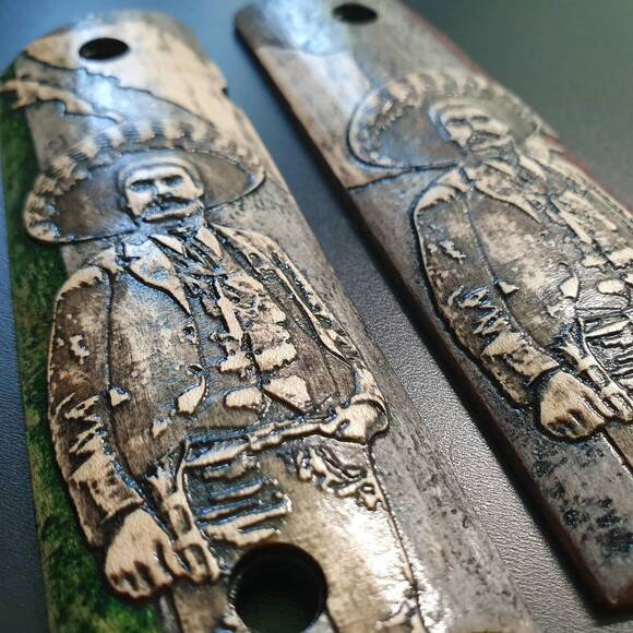 1911 Full-Size Maple Grips - Emiliano Zapata / Hand-painted