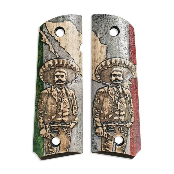 1911 full-size maple grips - Emiliano Zapata / hand-painted