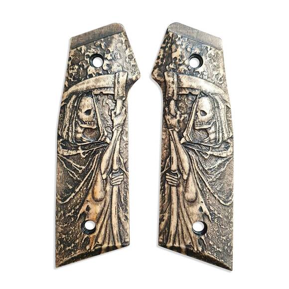 AR-15 Indian Creek adapter grips - Grim Reaper / hand-painted