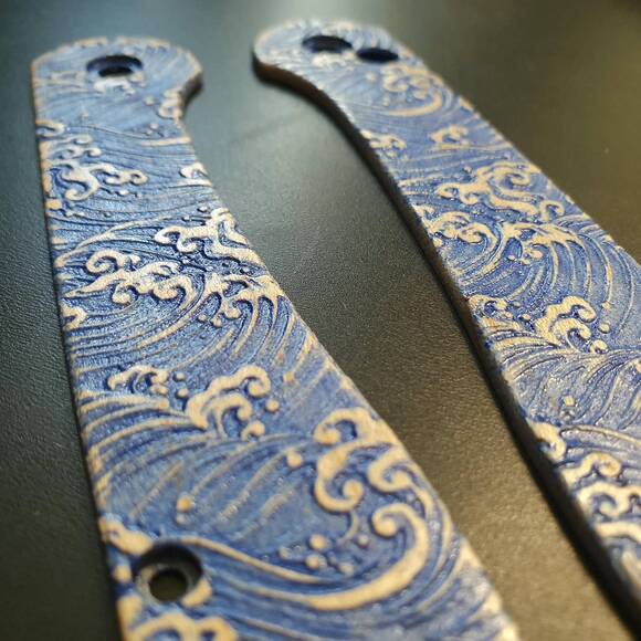 Japan Wave - CIVIVI Elementum Button Lock Knife Scales by Svechnikov Knives
