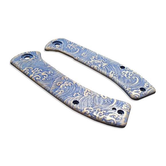 CIVIVI Riffle maple handle scales - Japan Wave / hand-painted