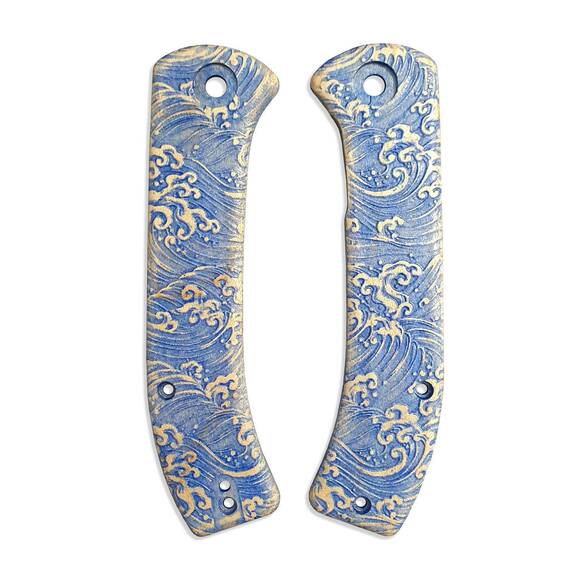 CIVIVI Riffle maple handle scales - Japan Wave / hand-painted