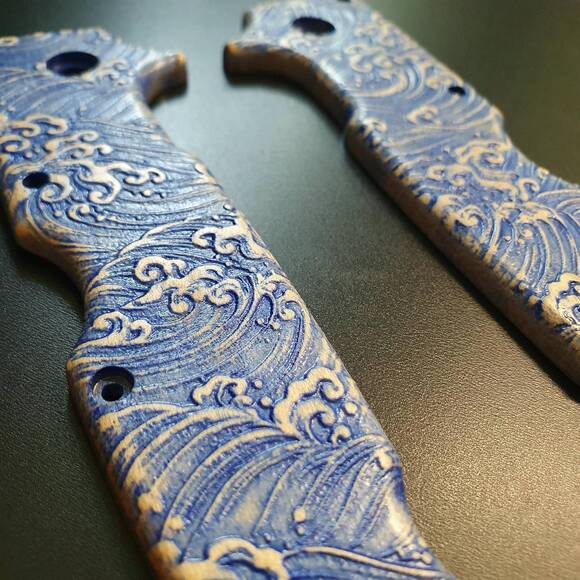 Japan Wave - Cold Steel SR1, SR1 Lite Knife Scales by Svechnikov Knives