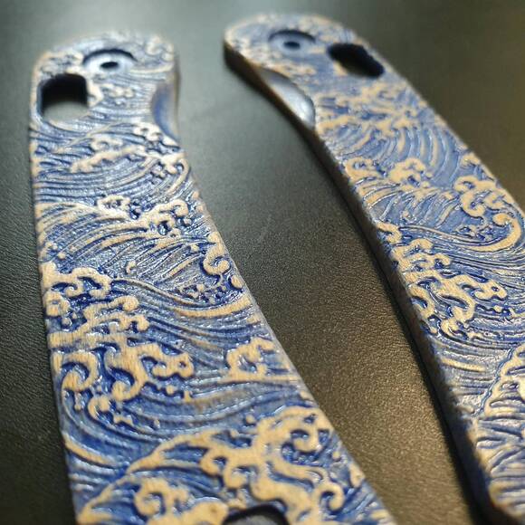 Japan Wave - Knafs Lander 3 Knife Scales by Svechnikov Knives