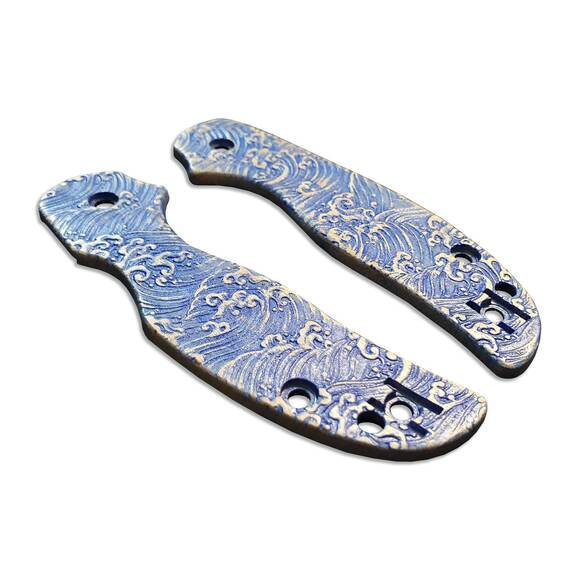 Japan Wave - Spyderco Sage 5 Knife Scales by Svechnikov Knives