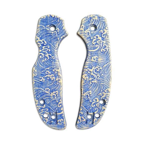 Japan Wave - Spyderco Sage 5 Knife Scales by Svechnikov Knives