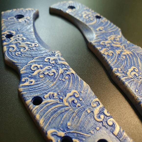 Japan Wave - Spyderco Endela Knife Scales by Svechnikov Knives