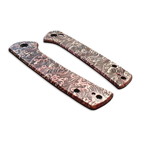 CIVIVI Conspirator maple handle scales - Japan Wave Baroque / hand-painted