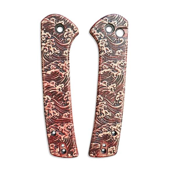 CIVIVI Conspirator maple handle scales - Japan Wave Baroque / hand-painted