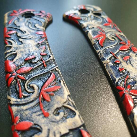 CIVIVI Conspirator maple handle scales - Japanese Maple / hand-painted