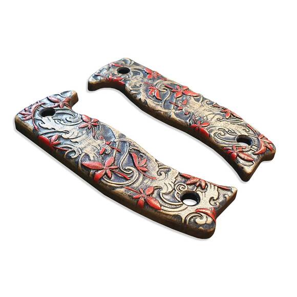 ESEE Model 5/6 maple handle scales - Japanese Maple / hand-painted