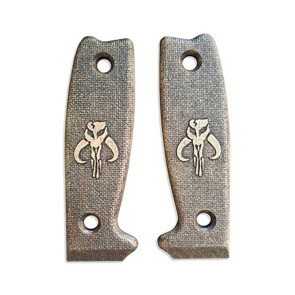 ESEE Model 3/4 maple handle scales - Mythosaur Skull / hand-painted