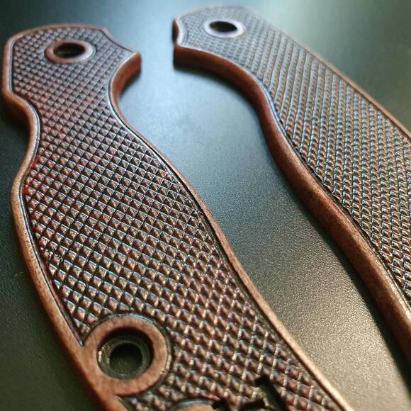 Old Classic Dark Cherry - Spyderco Sage 5 Knife Scales by Svechnikov Knives