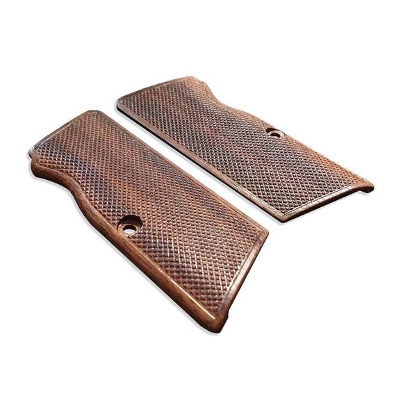 Tanfoglio Large Frame Medium Walnut Grips - Classic V2 / Hand-painted