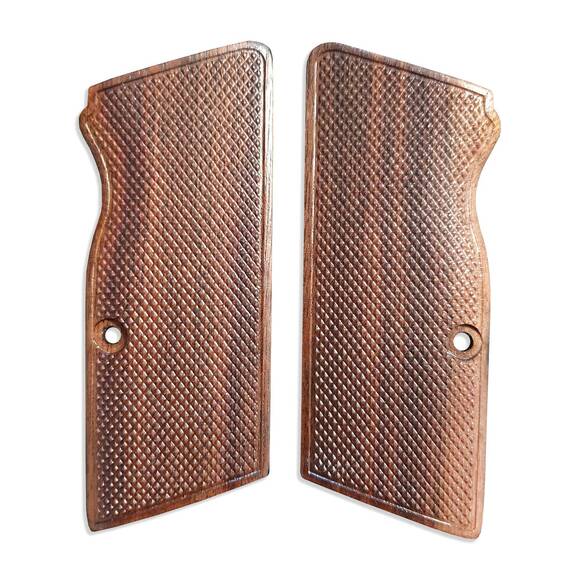 Tanfoglio large frame medium walnut grips - Classic V2 / hand-painted