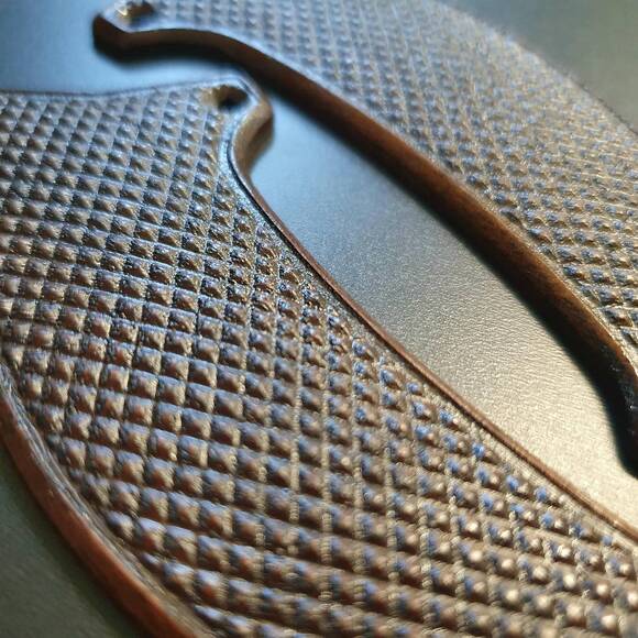 Extrema Ratio K-Talon walnut handle scales - Classic V2 Dark / hand-painted