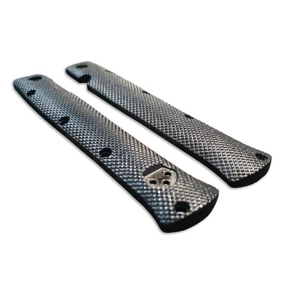 Cold Steel Ti-Lite 4 maple handle scales - Rhombus Black / hand-painted