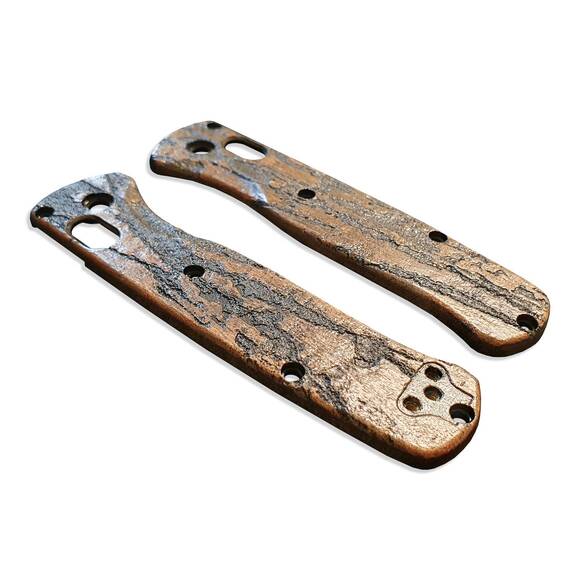 Benchmade Bugout 535 maple handle scales - Roughness Bronze / hand-painted