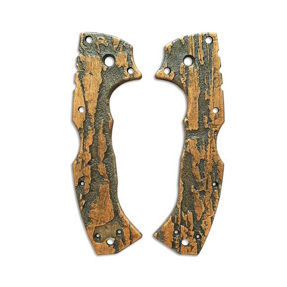 Cold Steel 4-Max Scout maple handle scales - Roughness Bronze / hand-painted