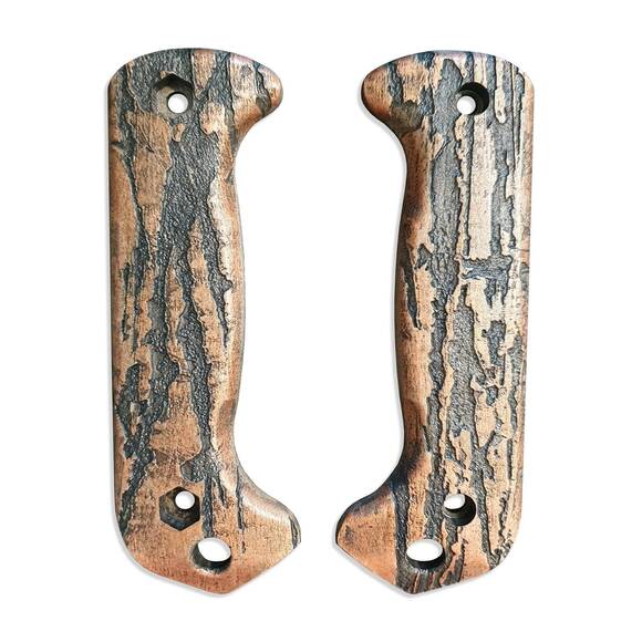 Ka-Bar Becker Long maple handle scales - Roughness Bronze / hand-painted