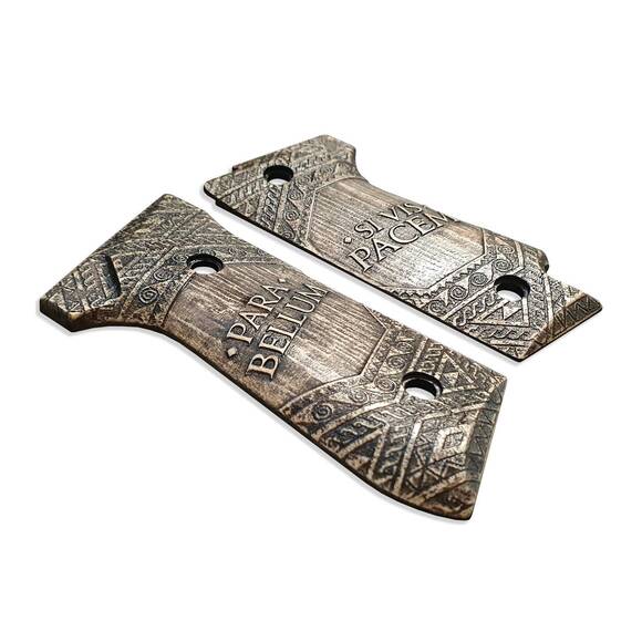 Beretta 92S Maple Grips - Si Vis Pacem Para Bellum / Hand-painted