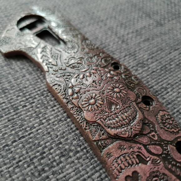 Sugar Skull Blueberry - Zero Tolerance ZT 0308 Knife Scale by Svechnikov Knives
